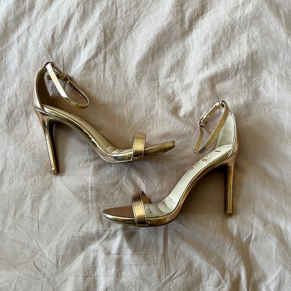 Lulu’s Loveliness Rose Gold Ankle Strap Heels - Picture 3 of 4
